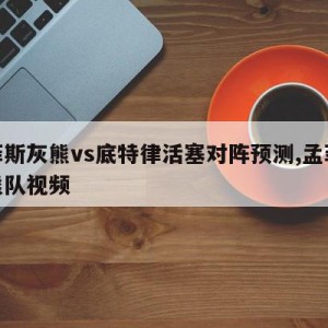 孟菲斯灰熊vs底特律活塞对阵预测,孟菲斯灰熊队视频