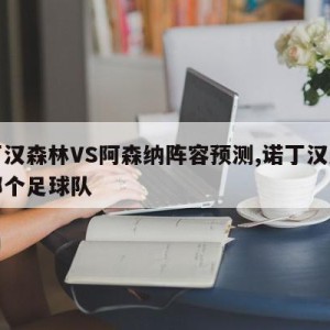 诺丁汉森林VS阿森纳阵容预测,诺丁汉森林是哪个足球队