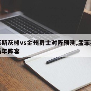 孟菲斯灰熊vs金州勇士对阵预测,孟菲斯灰熊历年阵容