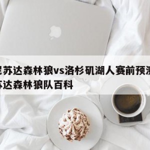 明尼苏达森林狼vs洛杉矶湖人赛前预测,明尼苏达森林狼队百科