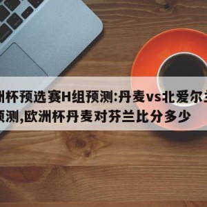 欧洲杯预选赛H组预测:丹麦vs北爱尔兰比分预测,欧洲杯丹麦对芬兰比分多少