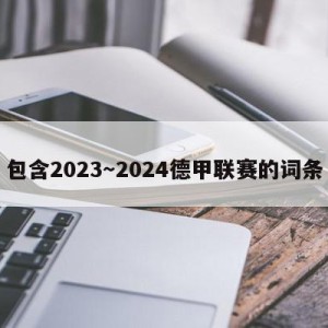 包含2023～2024德甲联赛的词条