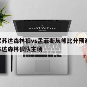 明尼苏达森林狼vs孟菲斯灰熊比分预测,明尼苏达森林狼队主场